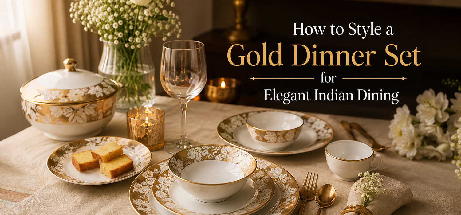 How to Style a Gold Dinner Set for Elegant Indian Dining