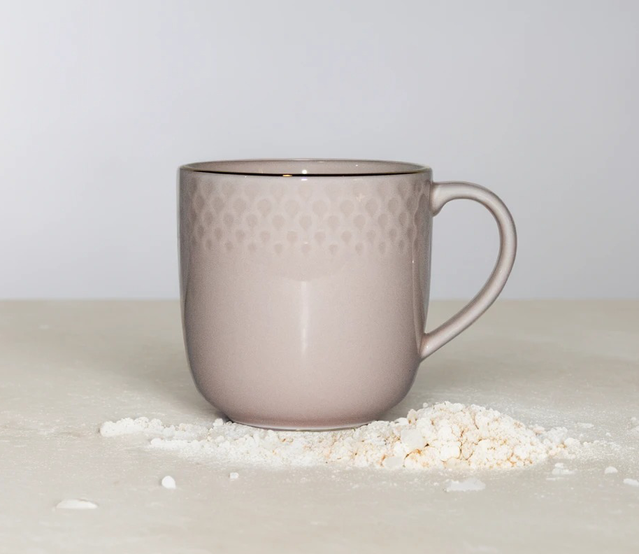 Azure by Dankotuwa Water Drop Pink – Set of 2 Gold Lining Mug Set