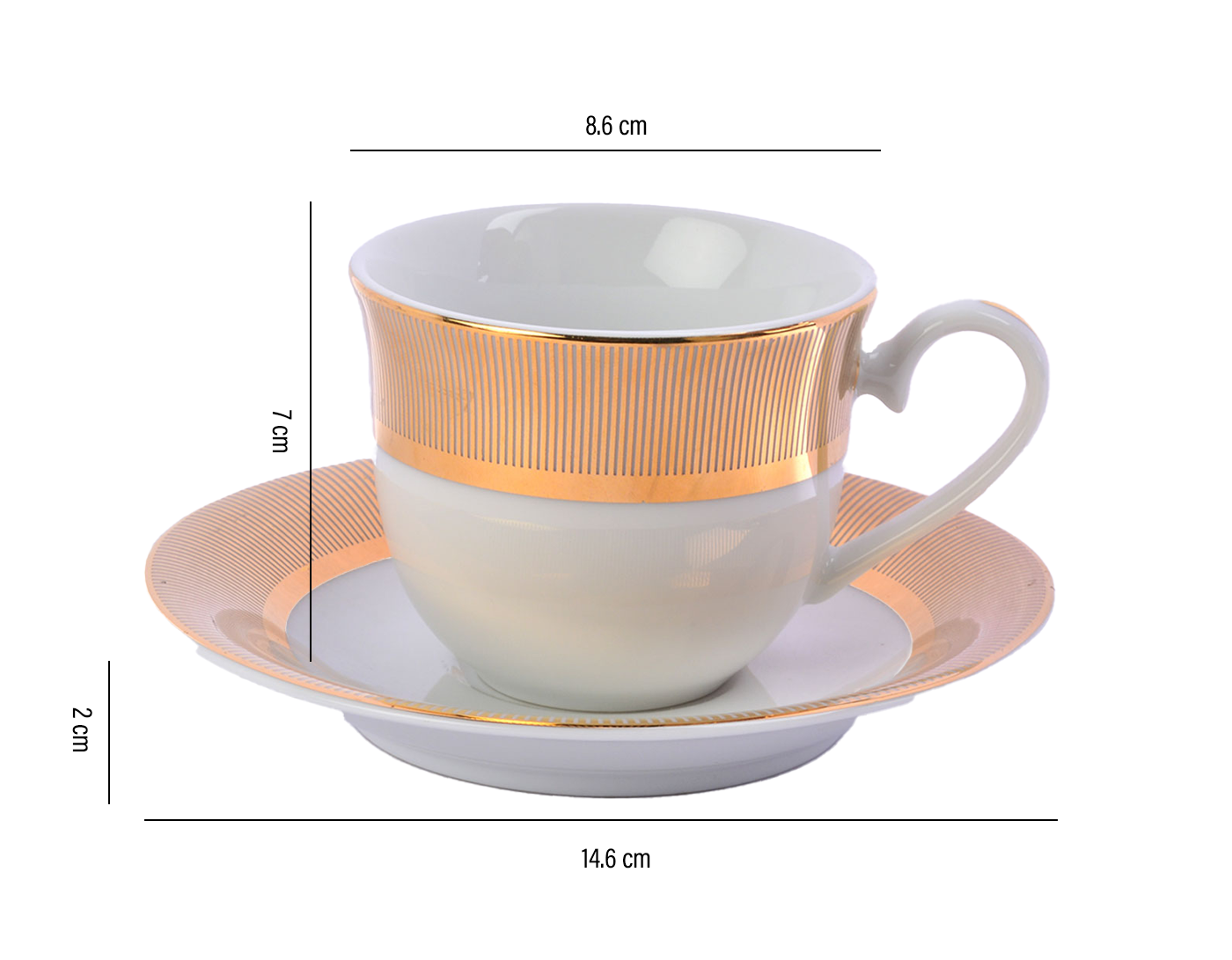 Azure Super Gold – 12 Piece Gold Lining Tea Set