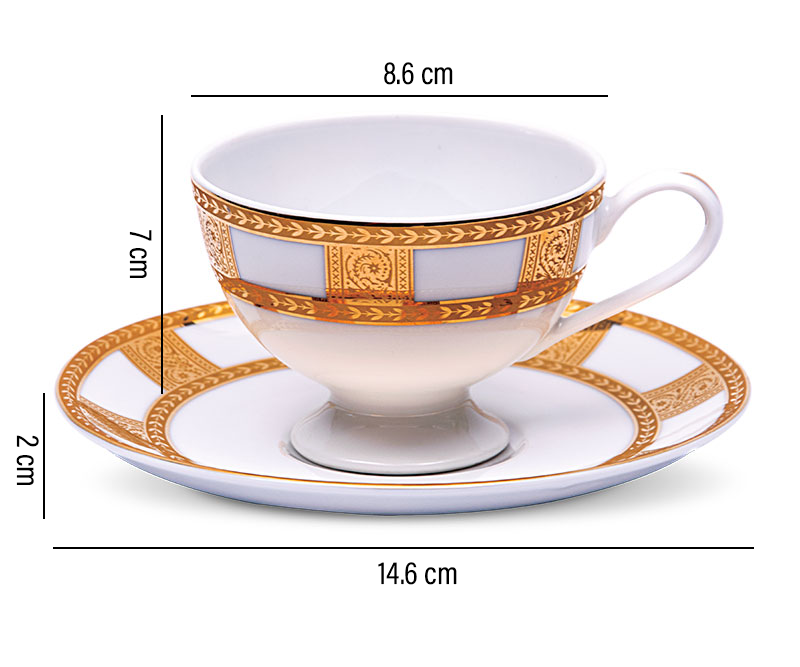 Azure Imperial Gold – 12 Piece Gold Lining Tea Set