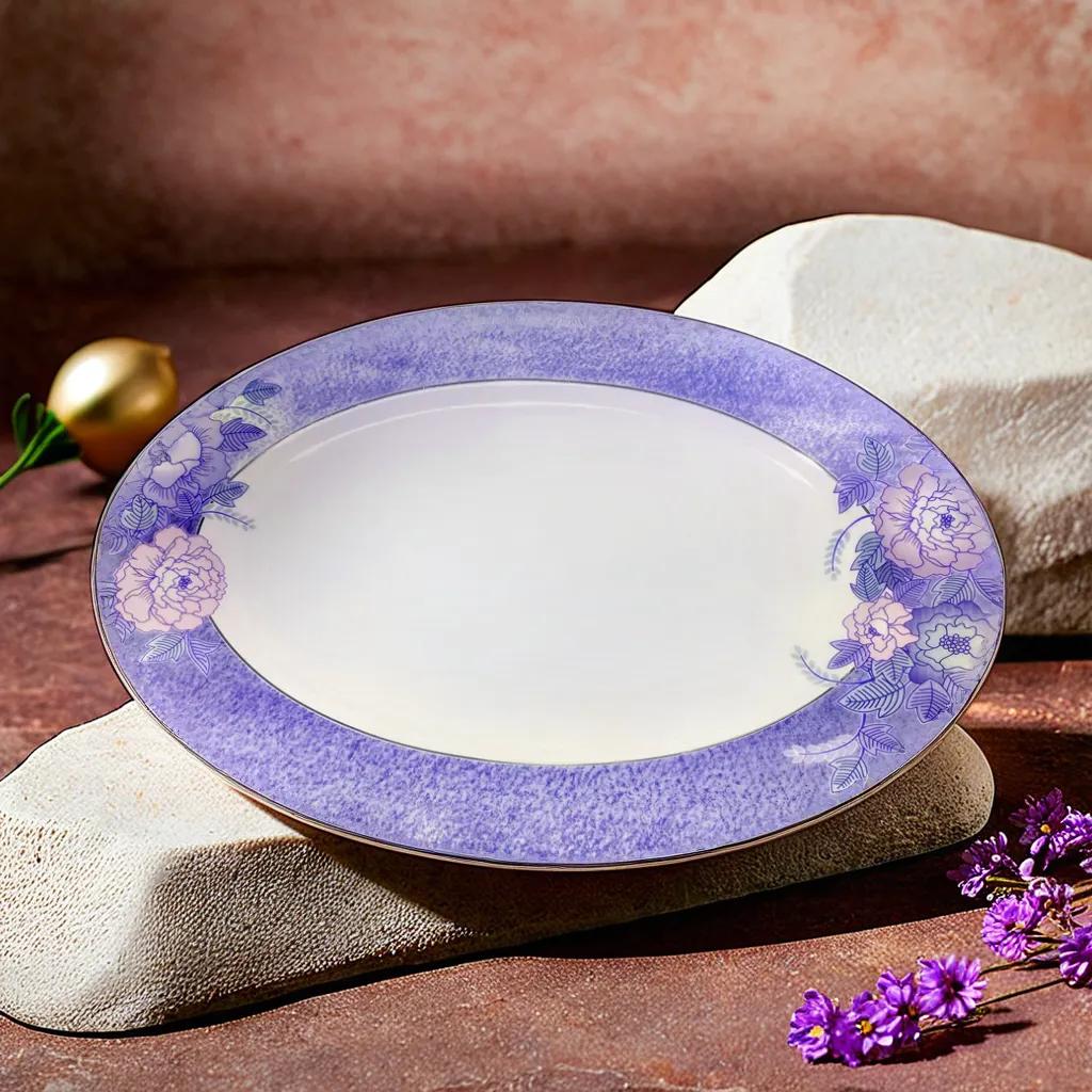 Azure Lavender Garden – Platinum Lining Snack Set