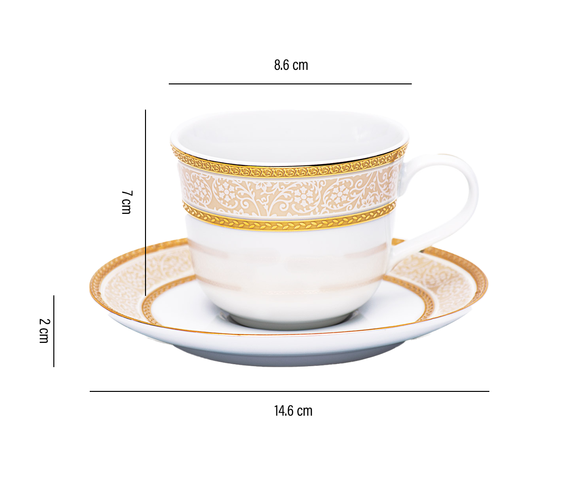 Azure Imperial Grace – 12 Piece Gold Lining Tea Set