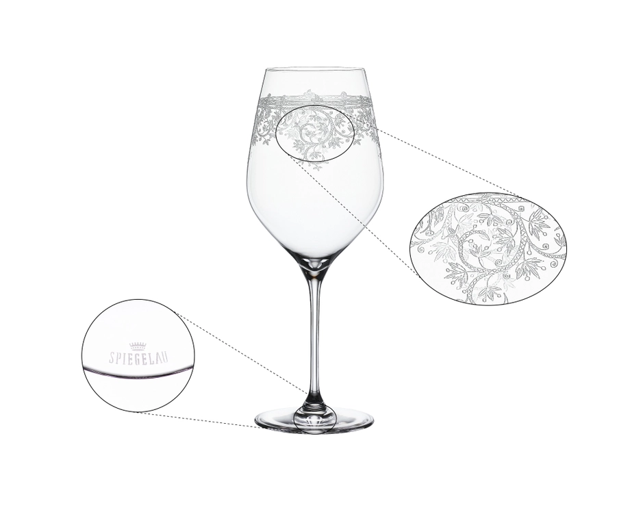 SPIEGELAU Arabesque Bordeaux Glass – Set of 2