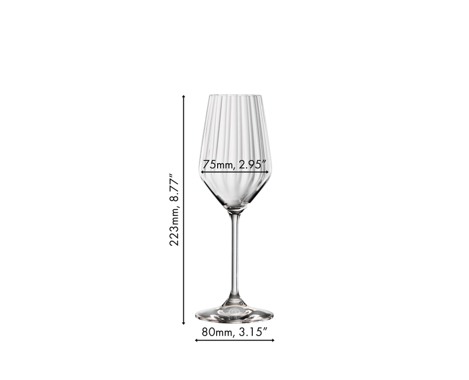 Spiegelau Lifestyle Champagne Glasses (310ml, Set of 4) - Crystal Glass - Made in Germany