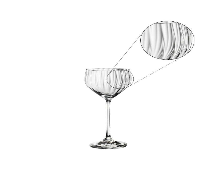 SPIEGELAU LifeStyle 4-Piece Coupette Glass Set – Crystal Cocktail Glasses