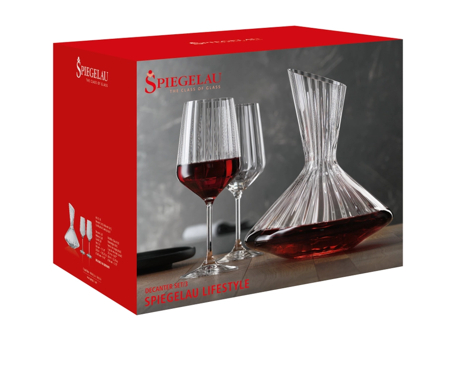 SPIEGELAU Lifestyle 3-Piece Decanter Set – Crystal Glass