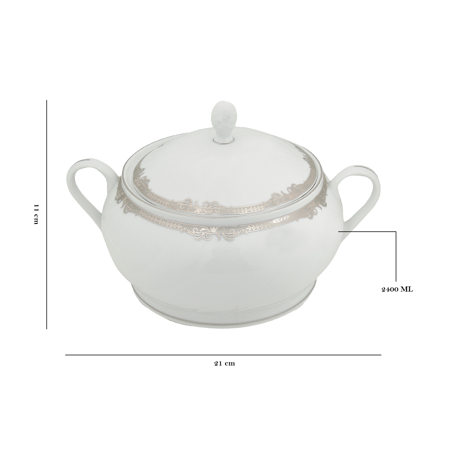 Azure Platinum Empress – 21 Piece Platinum Dinner Set