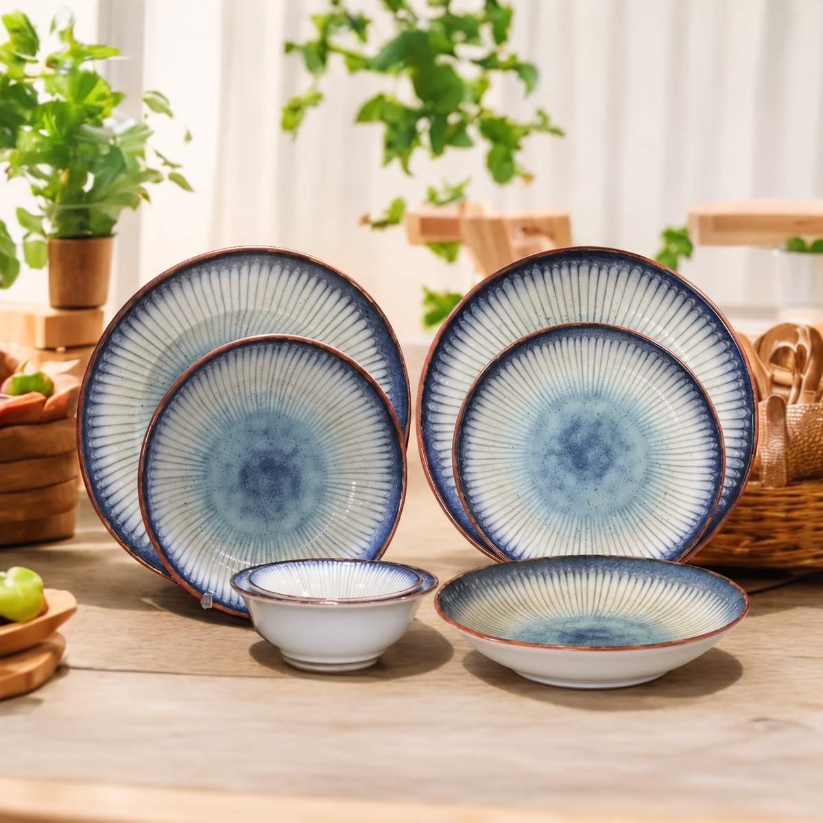 Sare by Azure - Premium Porcelain Dinner Set – A Celebration of Nature’s Vibrance