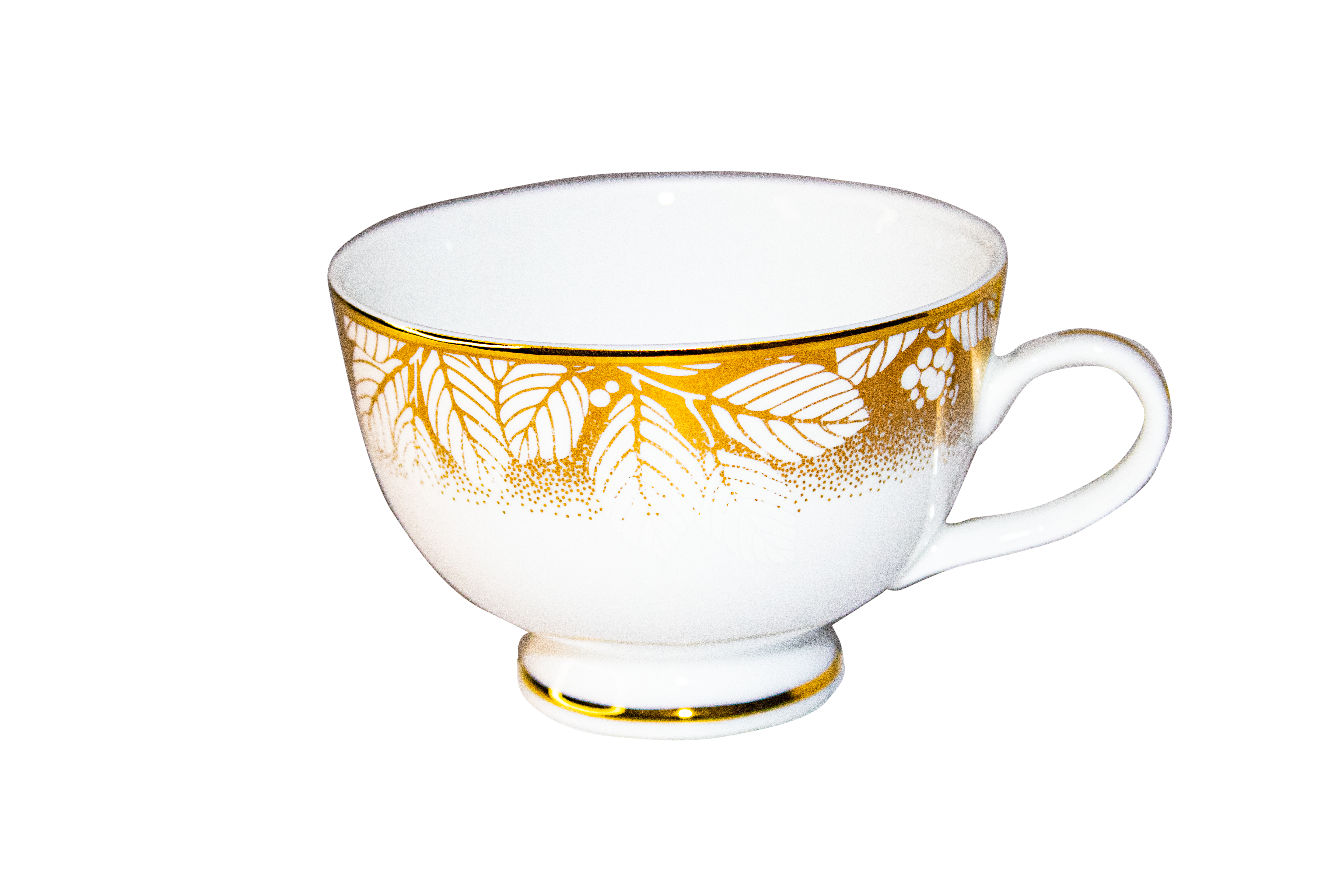 Azure by Dankotuwa Clittering Leaves – 12 Piece Gold Lining Tea Set