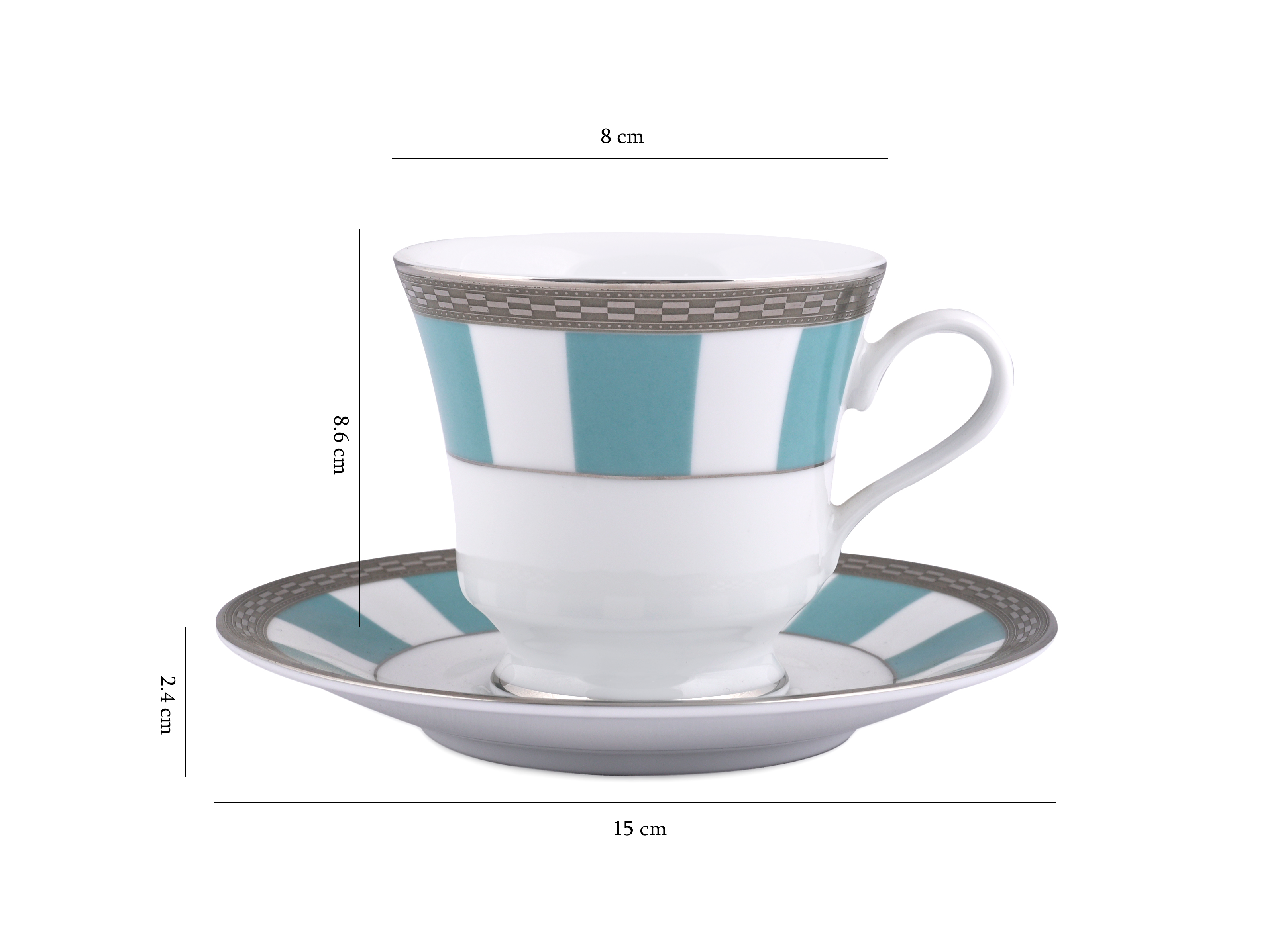 Teal Matiz Green 21-Piece Premium Porcelain Dinner Set by Dankotuwa