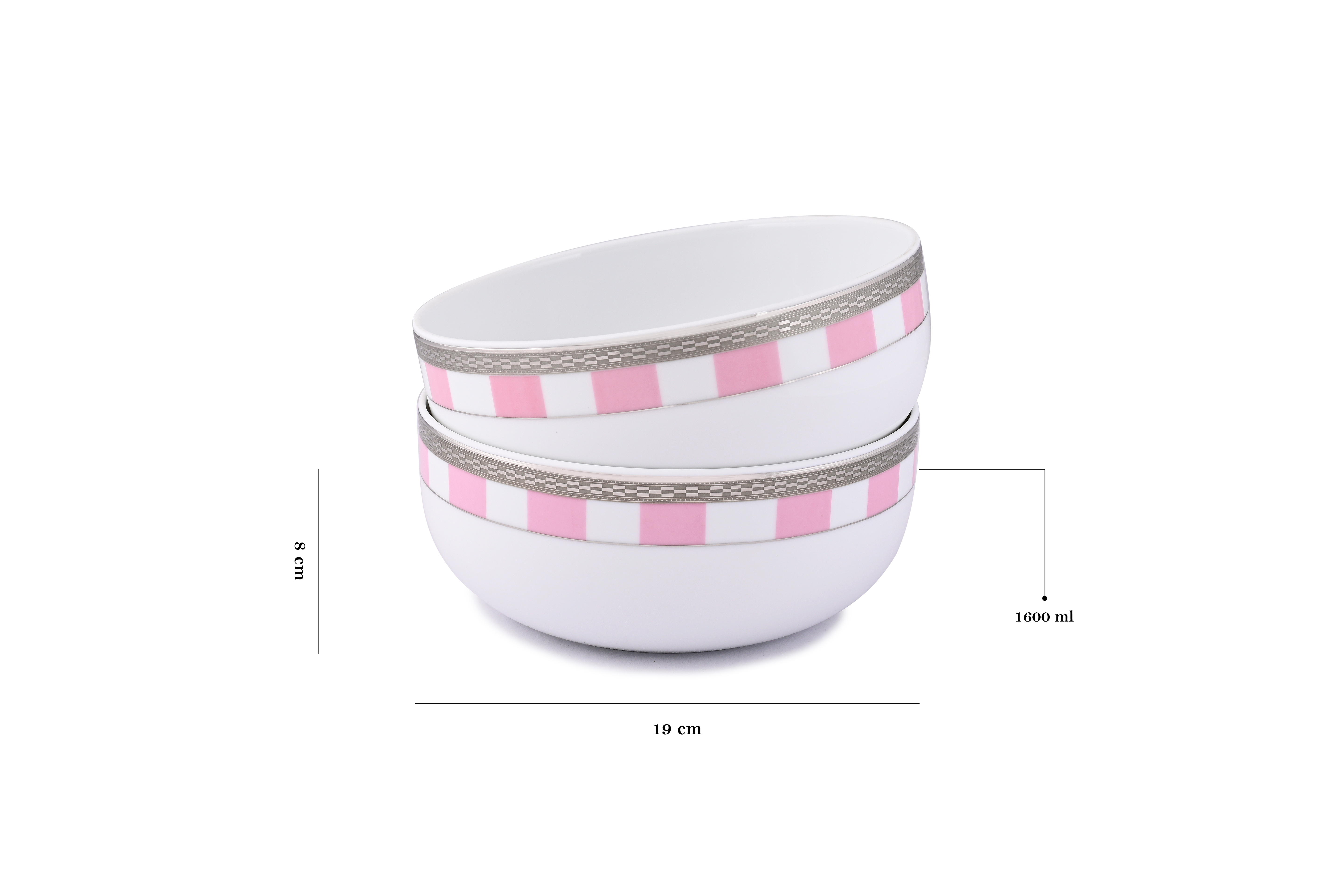 Azure By Dankotuwa Rose Matiz Baby Pink 21-Piece Porcelain Dinner Set - Platinum Lining