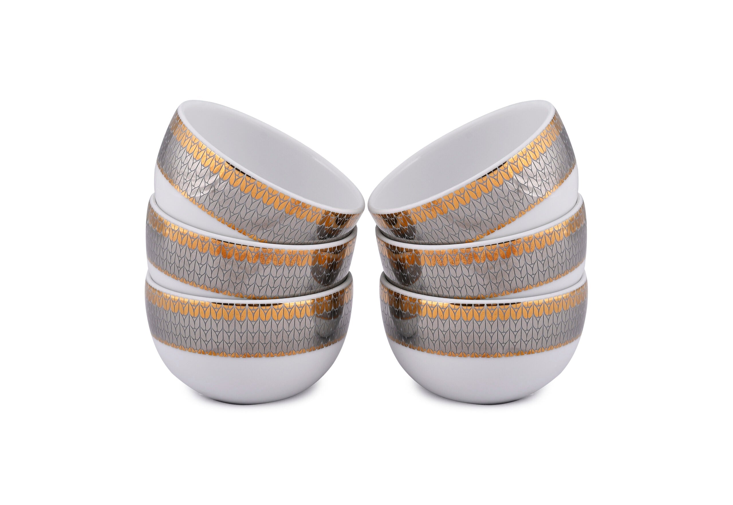 Azure By Dankotuwa Welkin 21-Piece Porcelain Dinner Set - Gold Lining