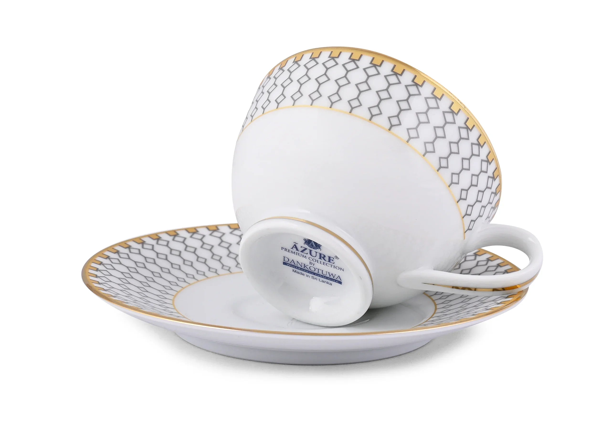 Azure by Dankotuwa Nira – 12 Piece Gold Lining Tea Set