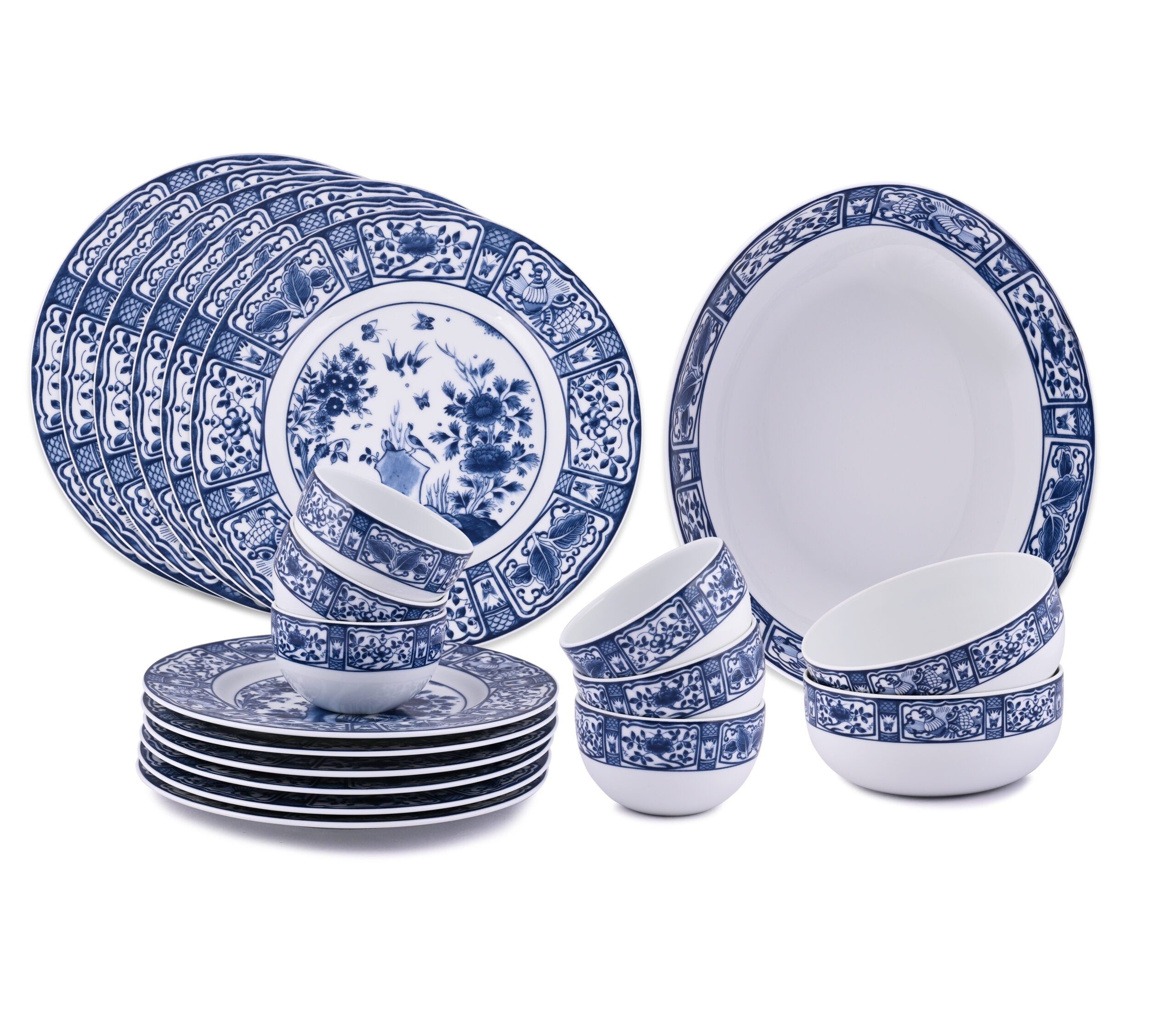 Imari 21-Piece Premium Porcelain Dinner Set by Azure