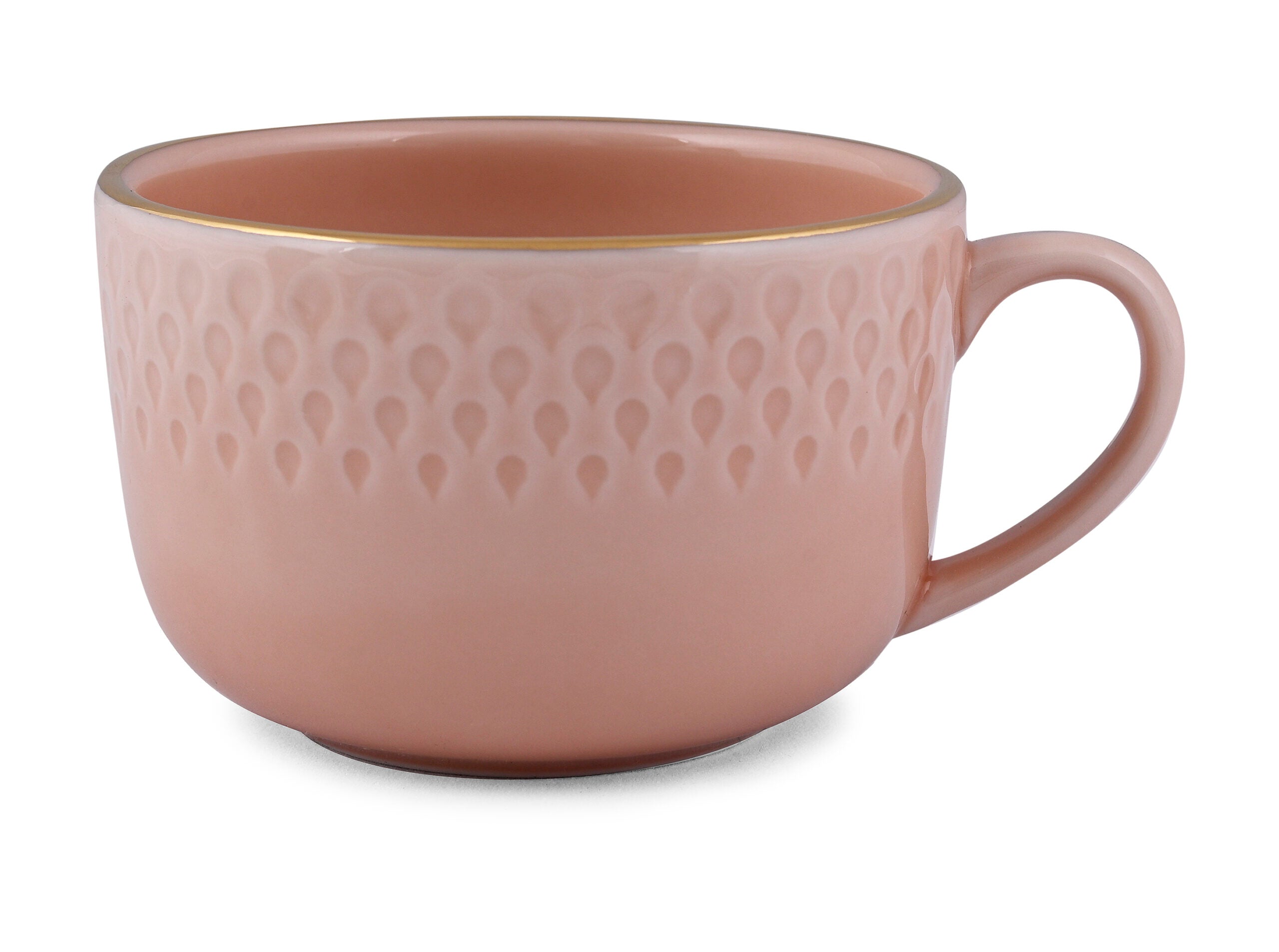 Azure by Dankotuwa Water Drop Pink – 12 Piece Gold Lining Tea Set