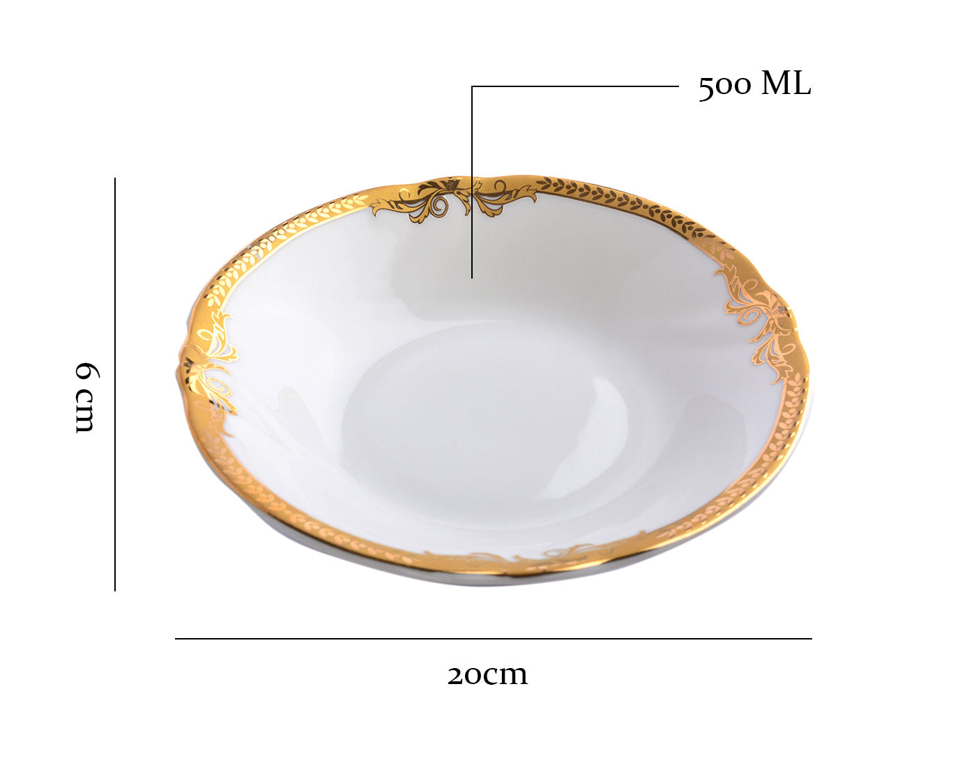 Azure Gold Empress – 21 Piece Gold Dinner Set