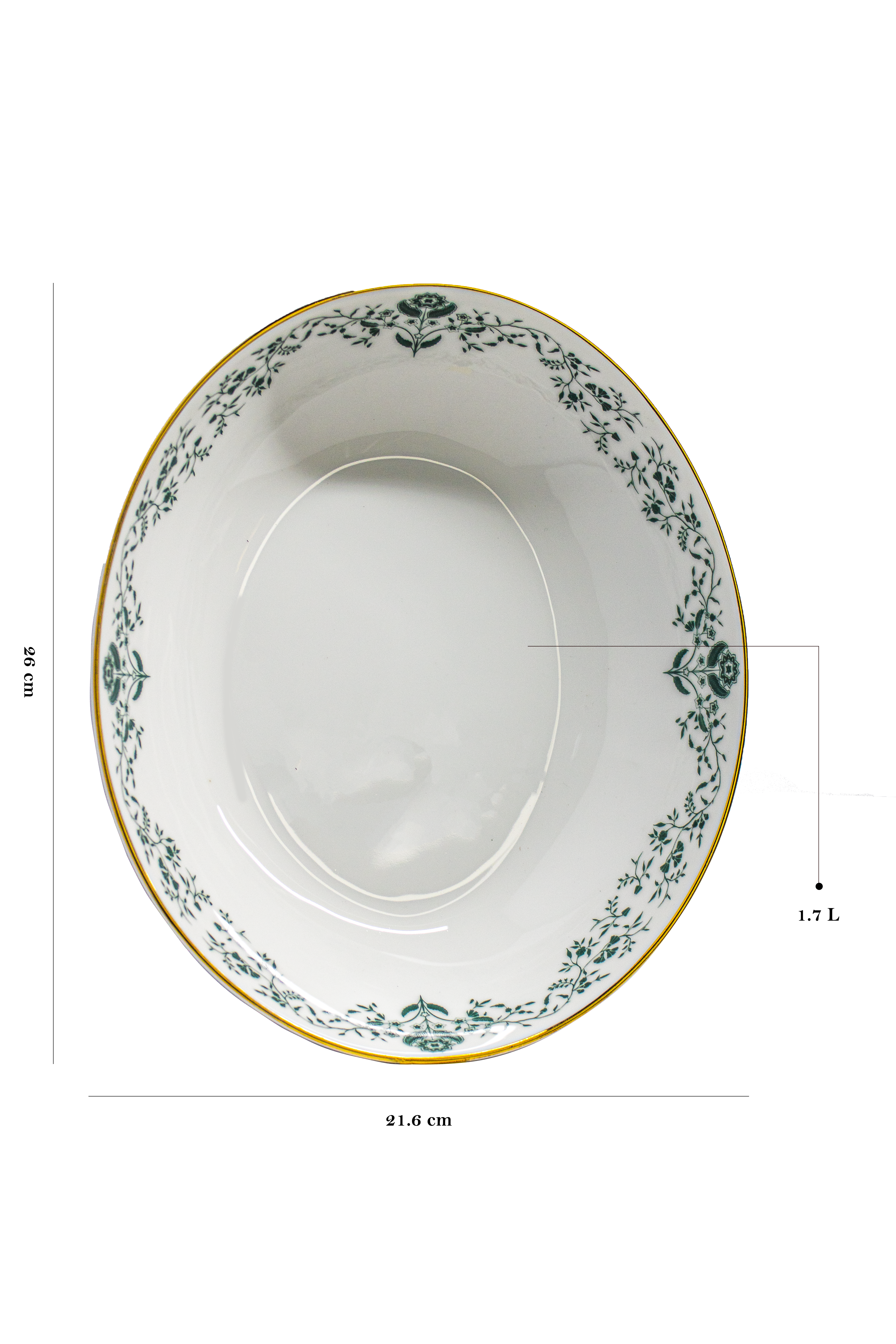 Azure By Dankotuwa Floeur 21-Piece Porcelain Dinner Set - Gold Lining