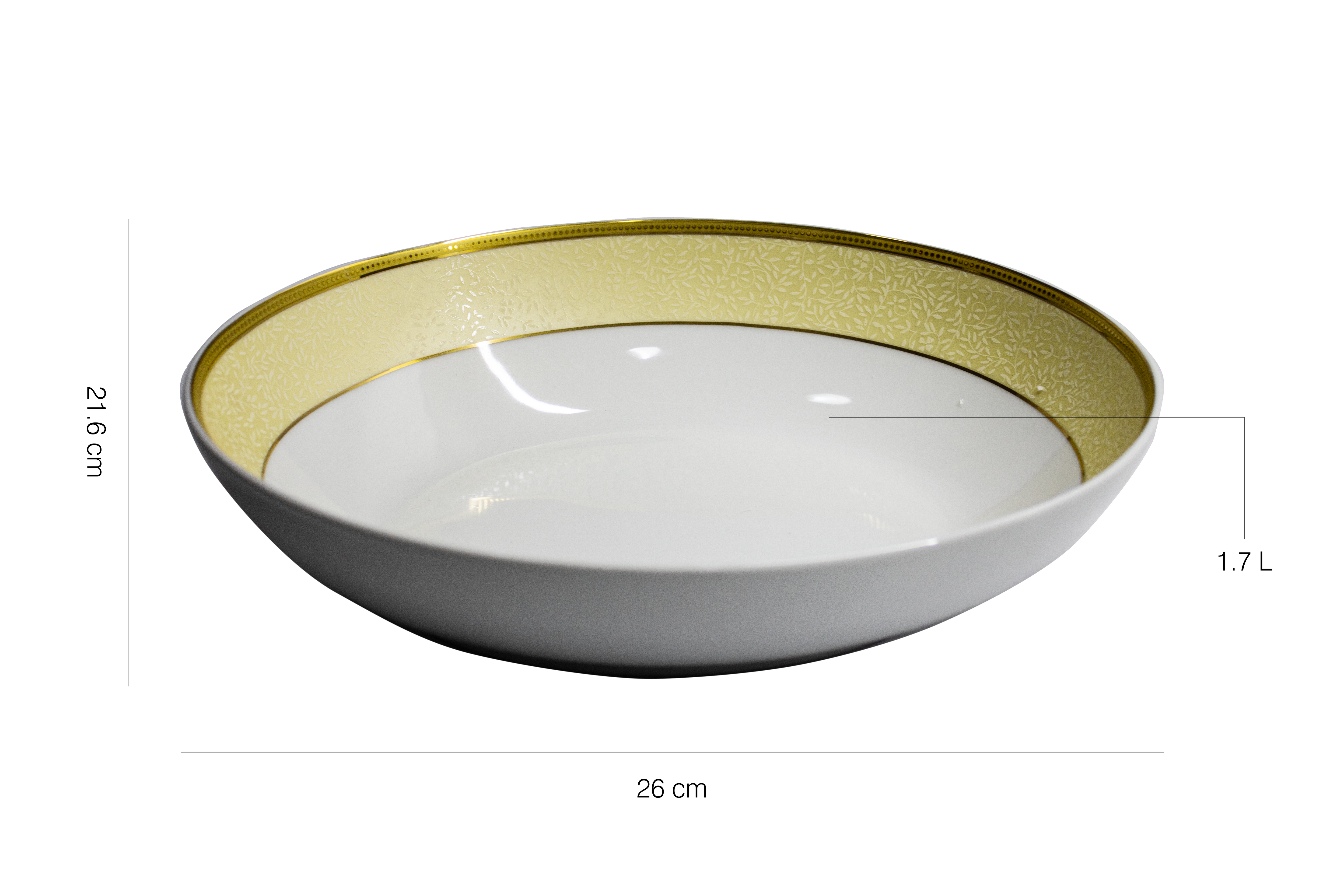 Azure By Dankotuwa Pandora Hot 21-Piece Porcelain Dinner Set - Gold Lining