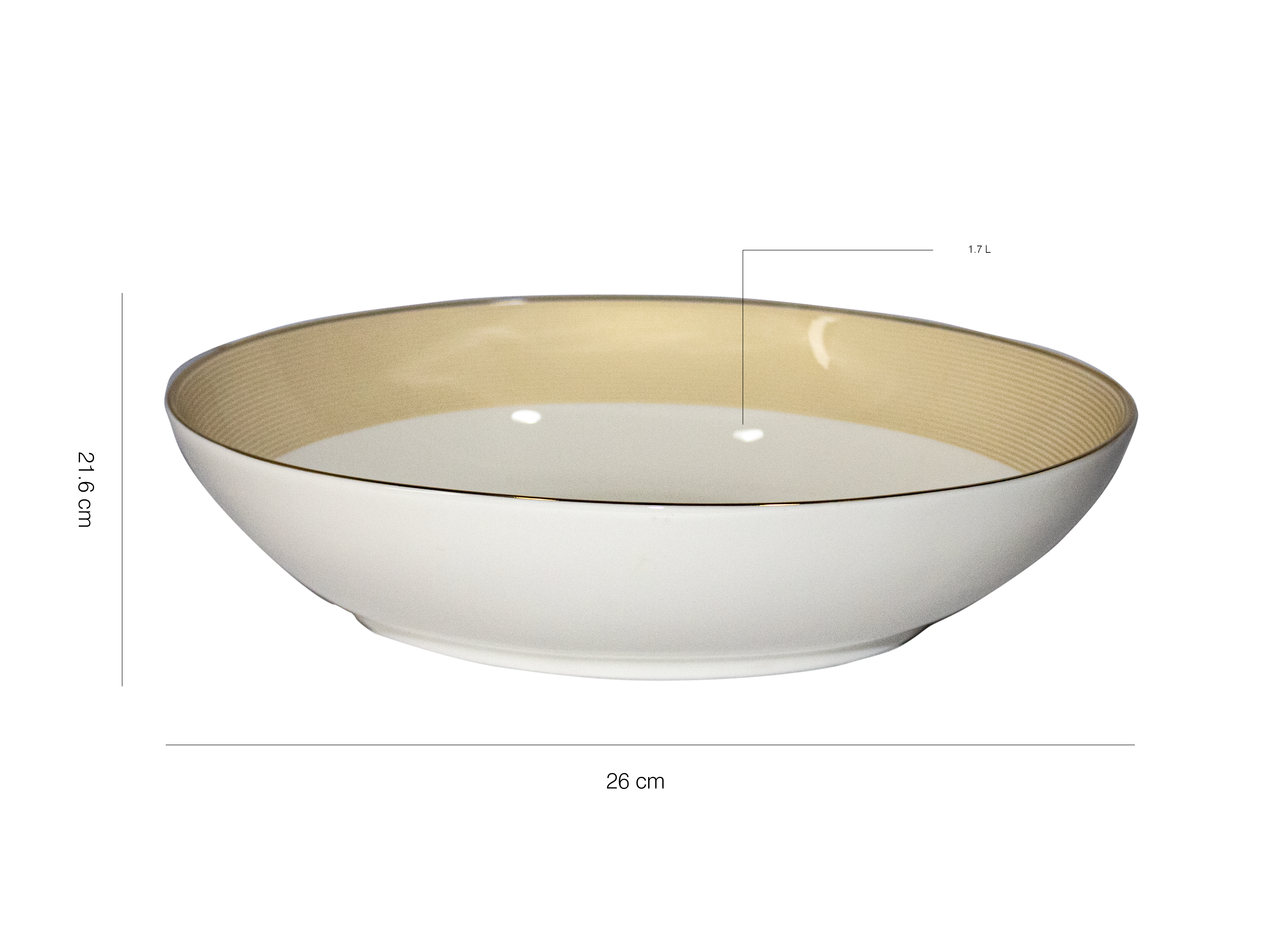 Azure By Dankotuwa Valentino 21-Piece Porcelain Dinner Set - Gold Lining