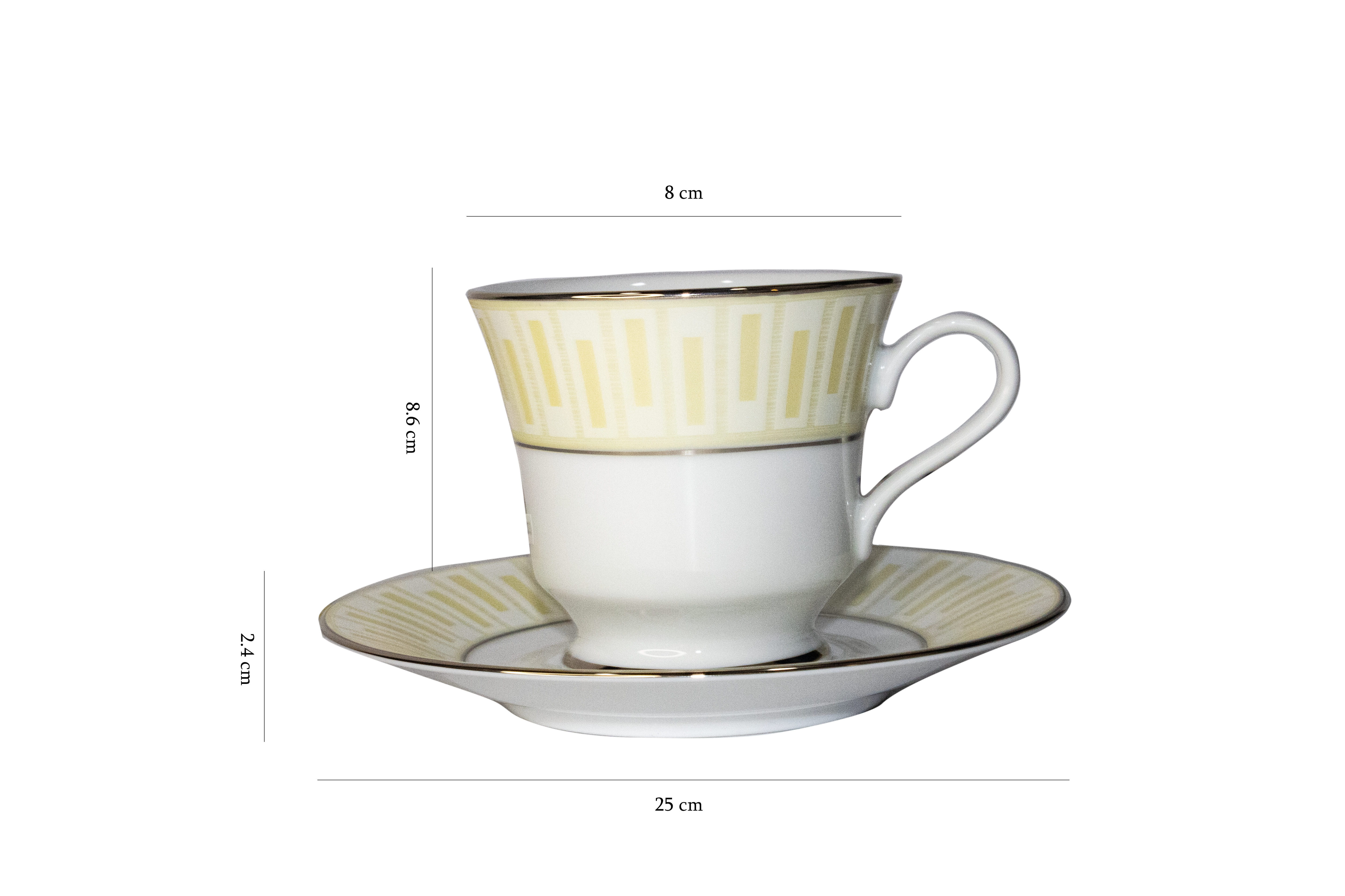 Azure by Dankotuwa Balad – 12 Piece Gold Lining Tea Set