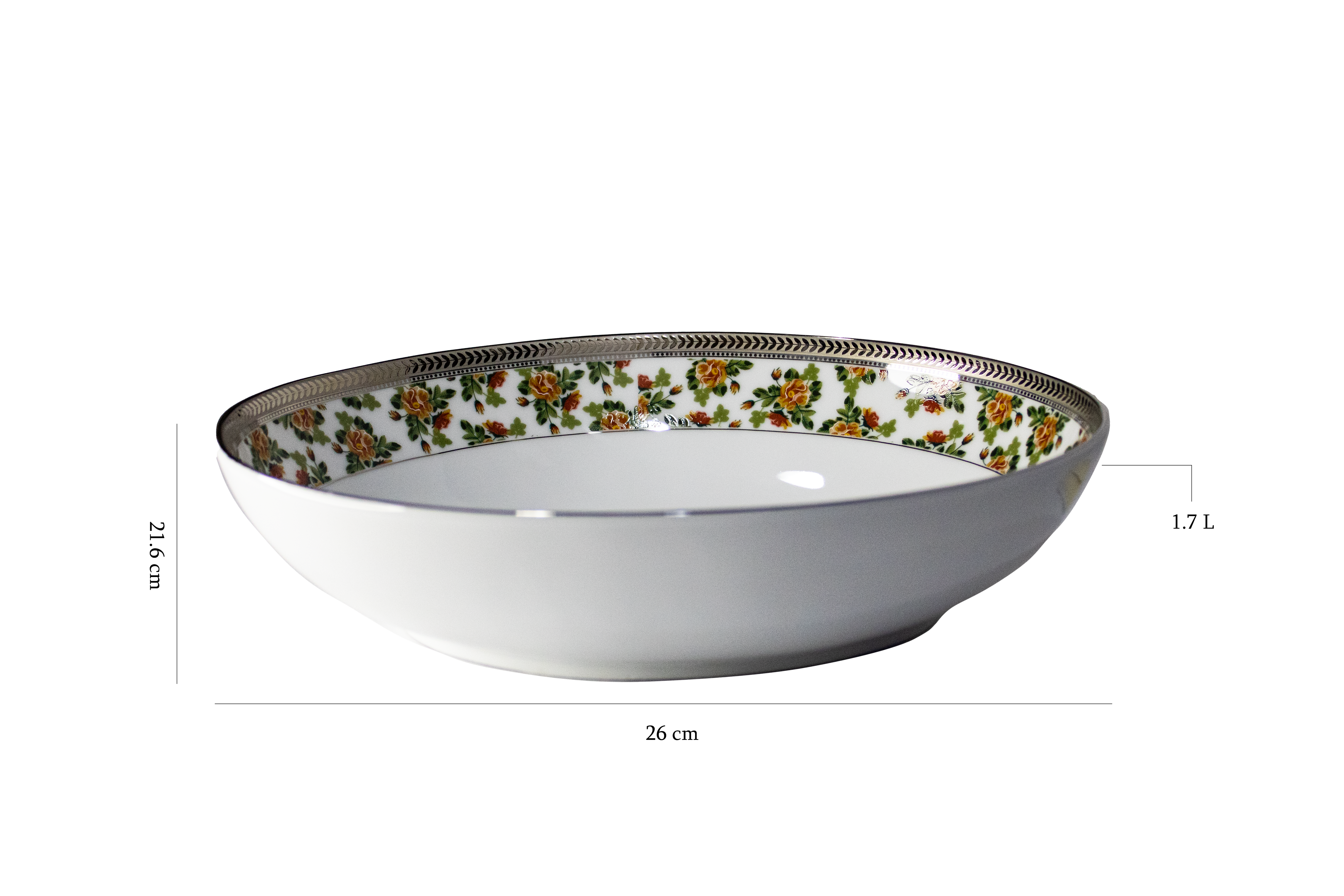 Azure By Dankotuwa Florescent 21-Piece Porcelain Dinner Set - Platinum Lining