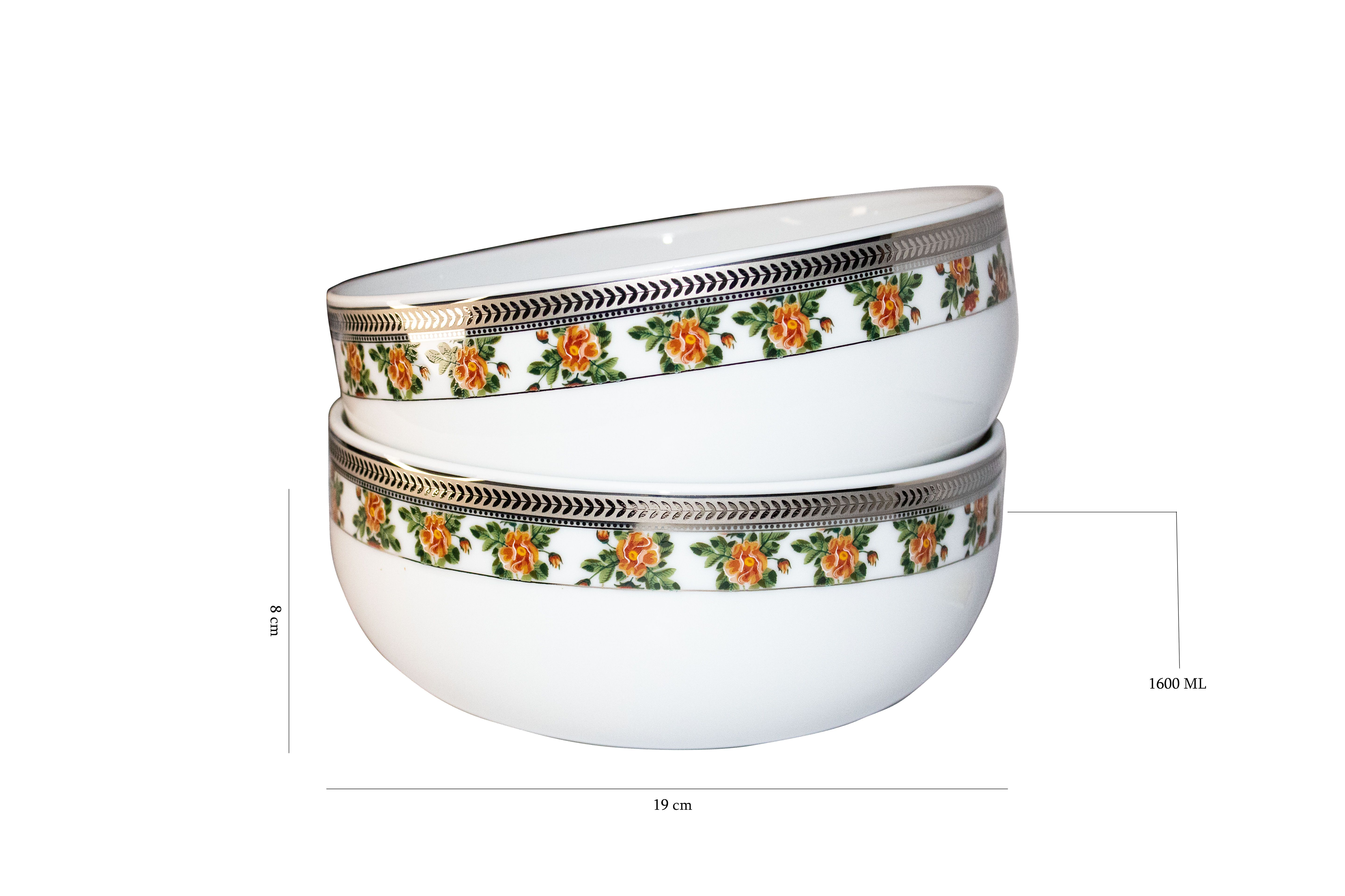 Azure By Dankotuwa Florescent 21-Piece Porcelain Dinner Set - Platinum Lining