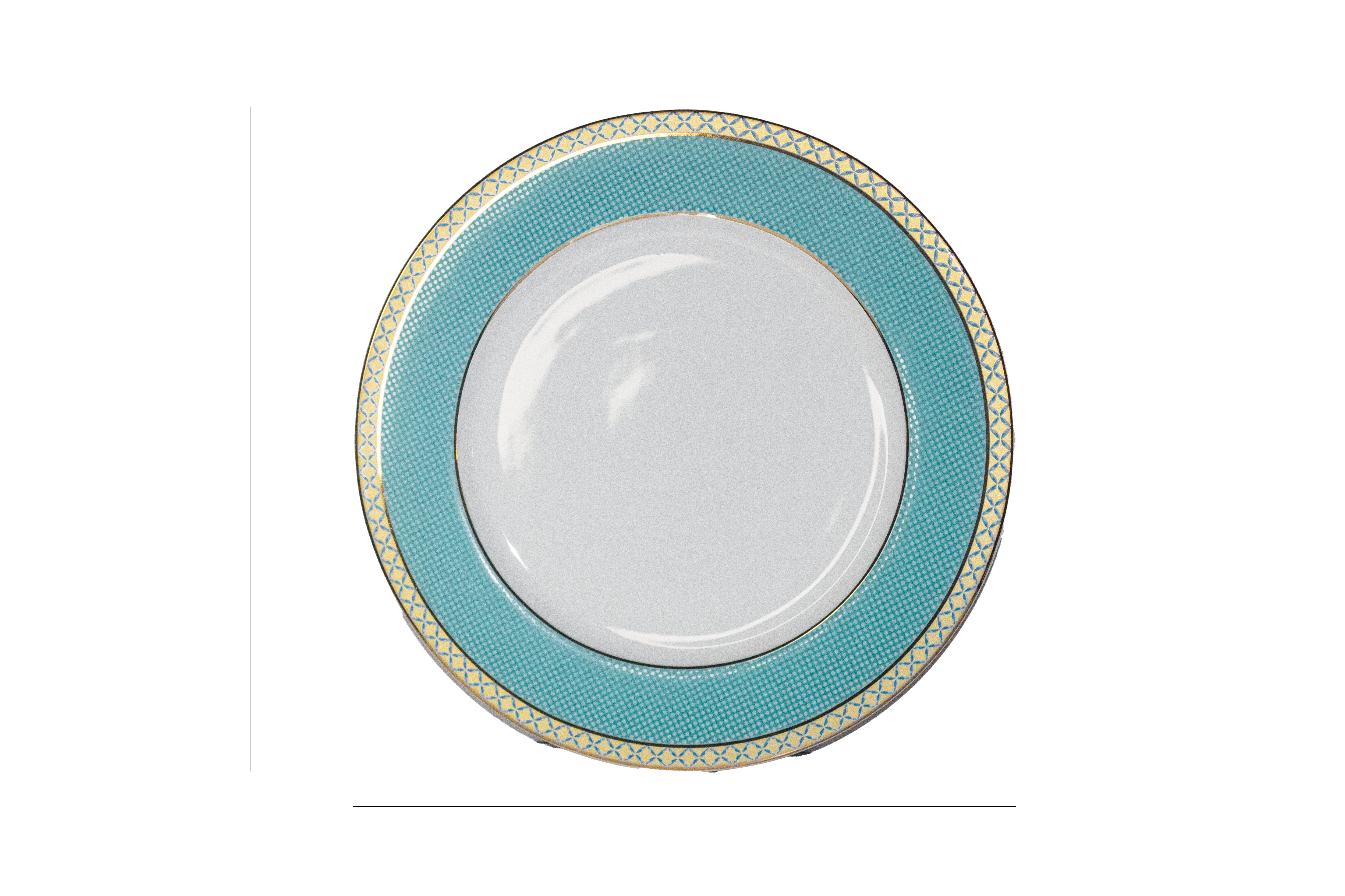 Azure Turquoise Royale – 21 Piece Gold Dinner Set