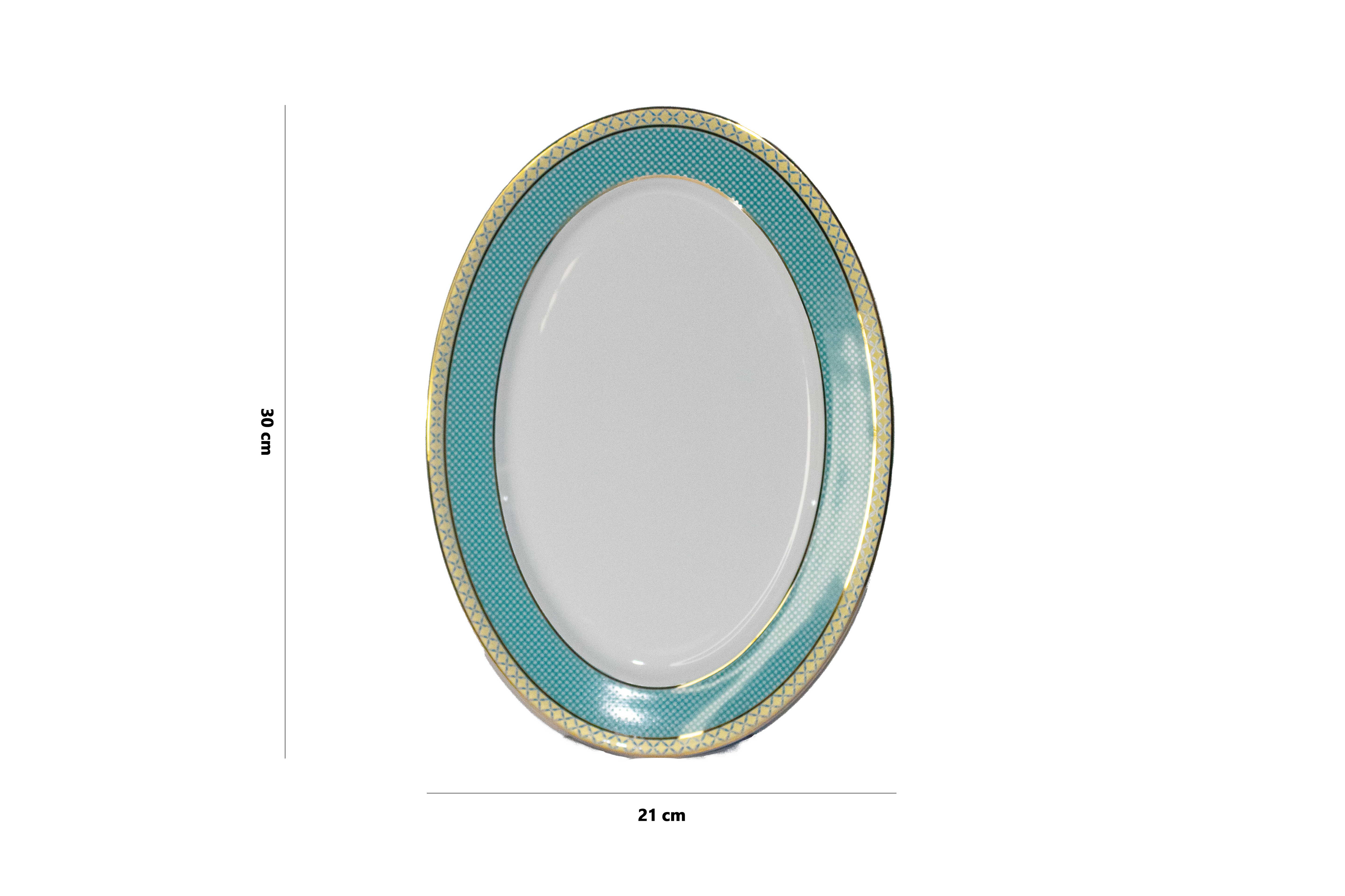 Azure Turquoise Royale – 21 Piece Gold Dinner Set