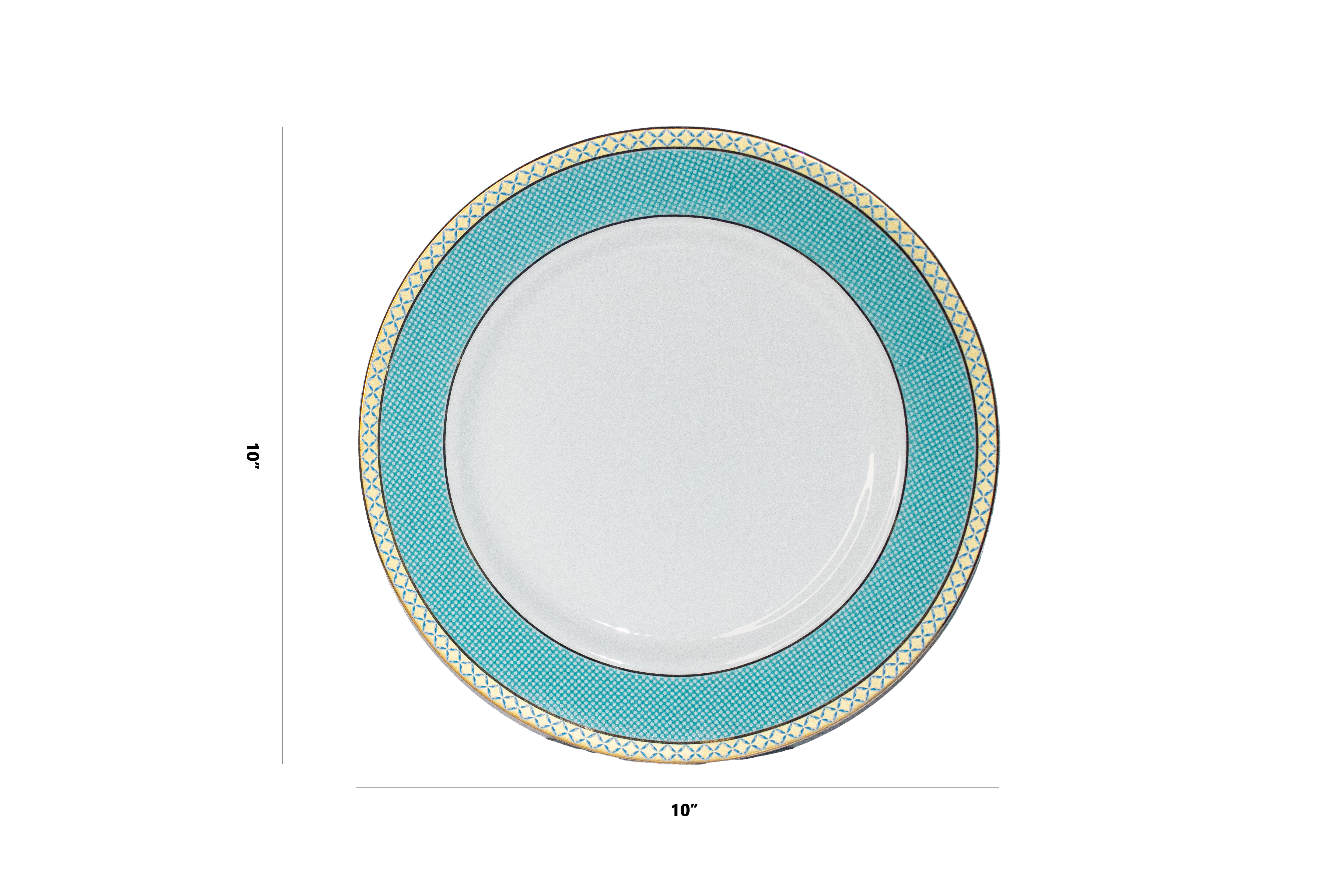 Azure Turquoise Royale – 21 Piece Gold Dinner Set