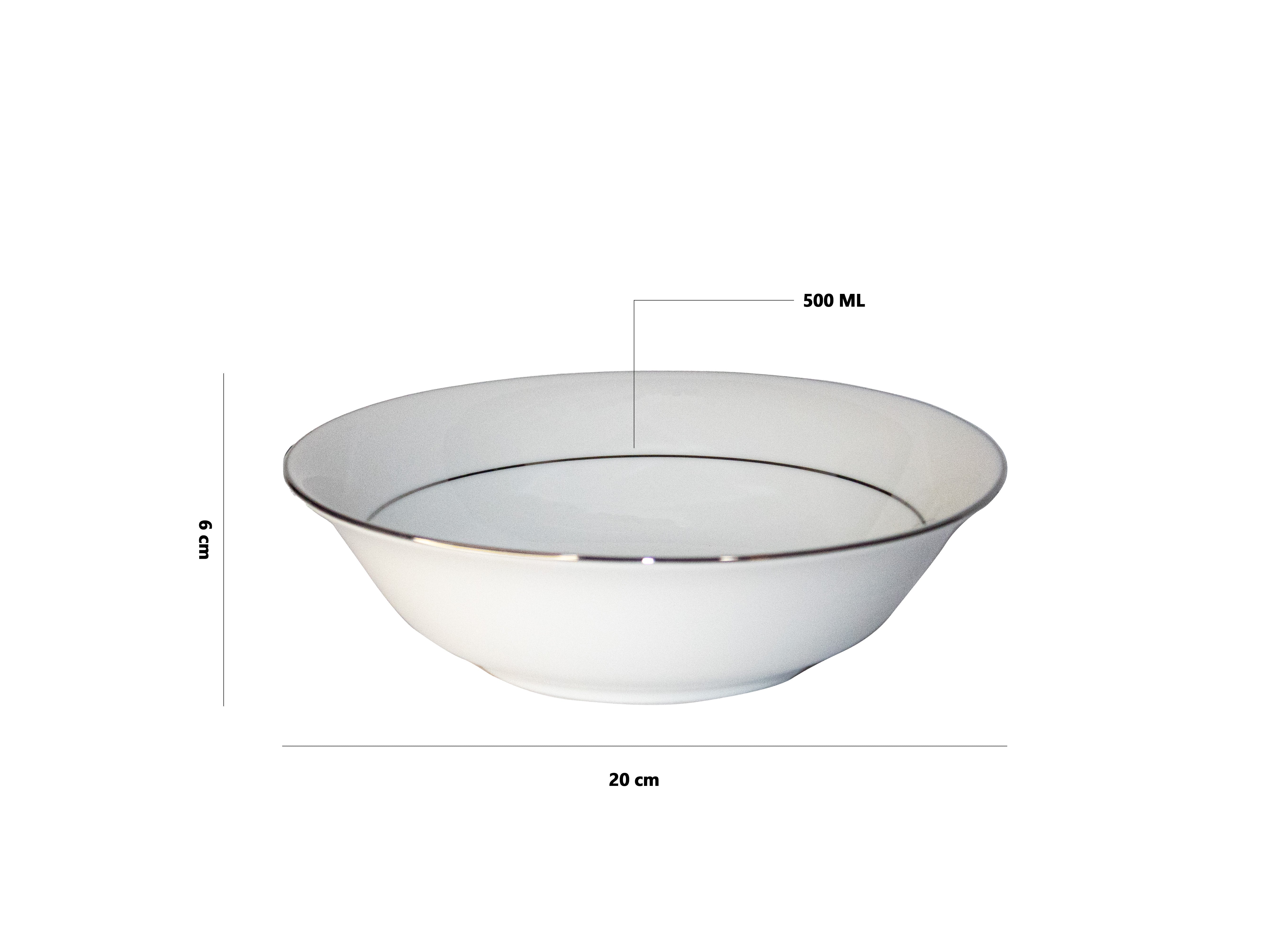 Azure Opaline Platinum – 21 Piece Platinum Dinner Set