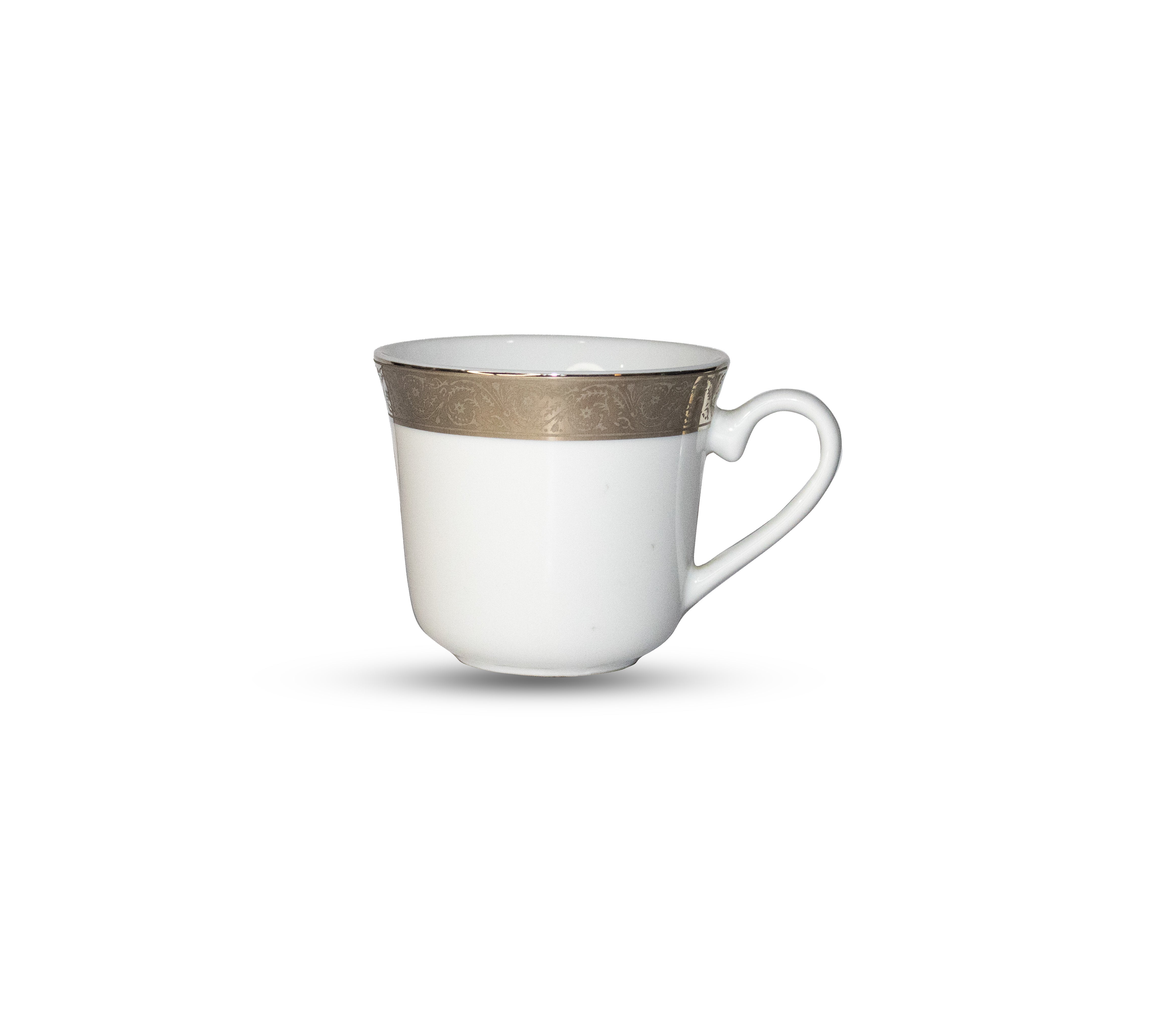 Dankotuwa 12-Piece Platinum-Lined Cup & Saucer Set – Premium Porcelain (Design 20101 PL)