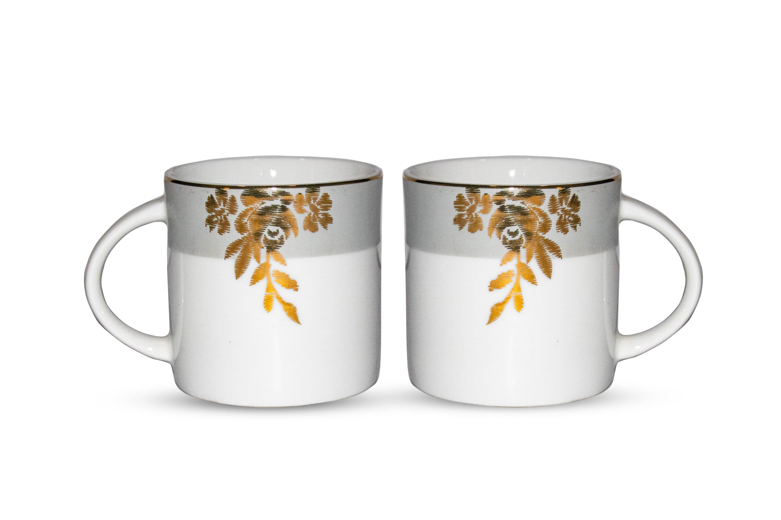 Azure Golden Whisper – Set of 6 Gold Lining Mug Set