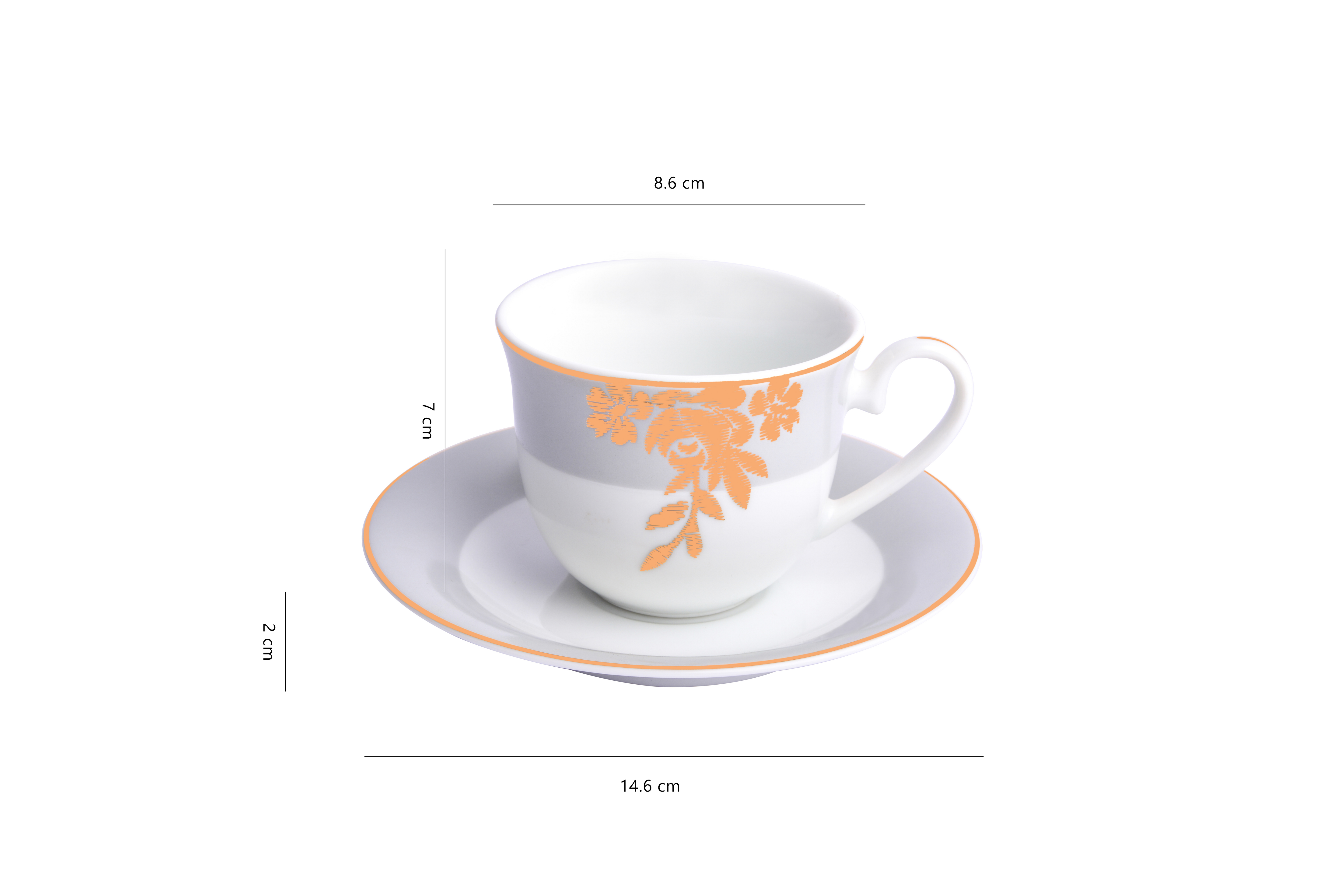Azure Golden Whisper – 12 Piece Gold Lining Tea Set