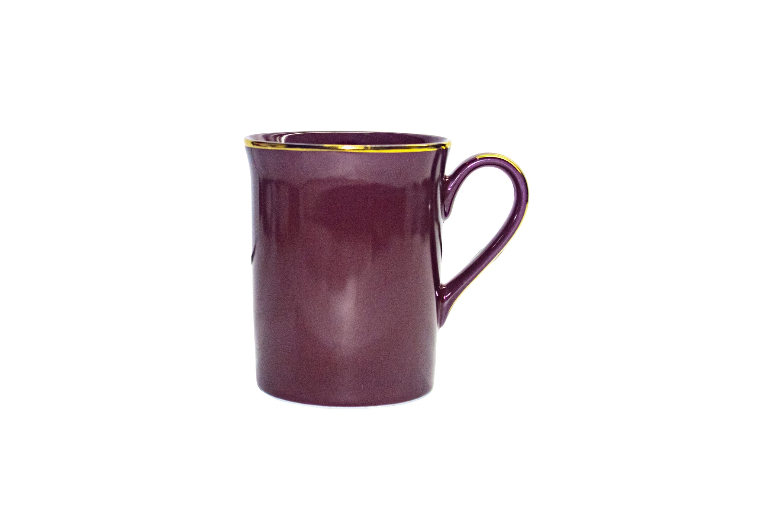 Azure by Dankotuwa Burgundy – Set of 2 Gold Lining Mug Set