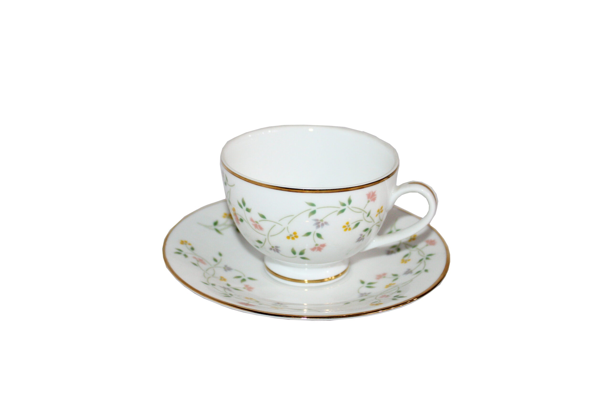 Azure by Dankotuwa Floral Vines – 12 Piece Gold Lining Tea Set