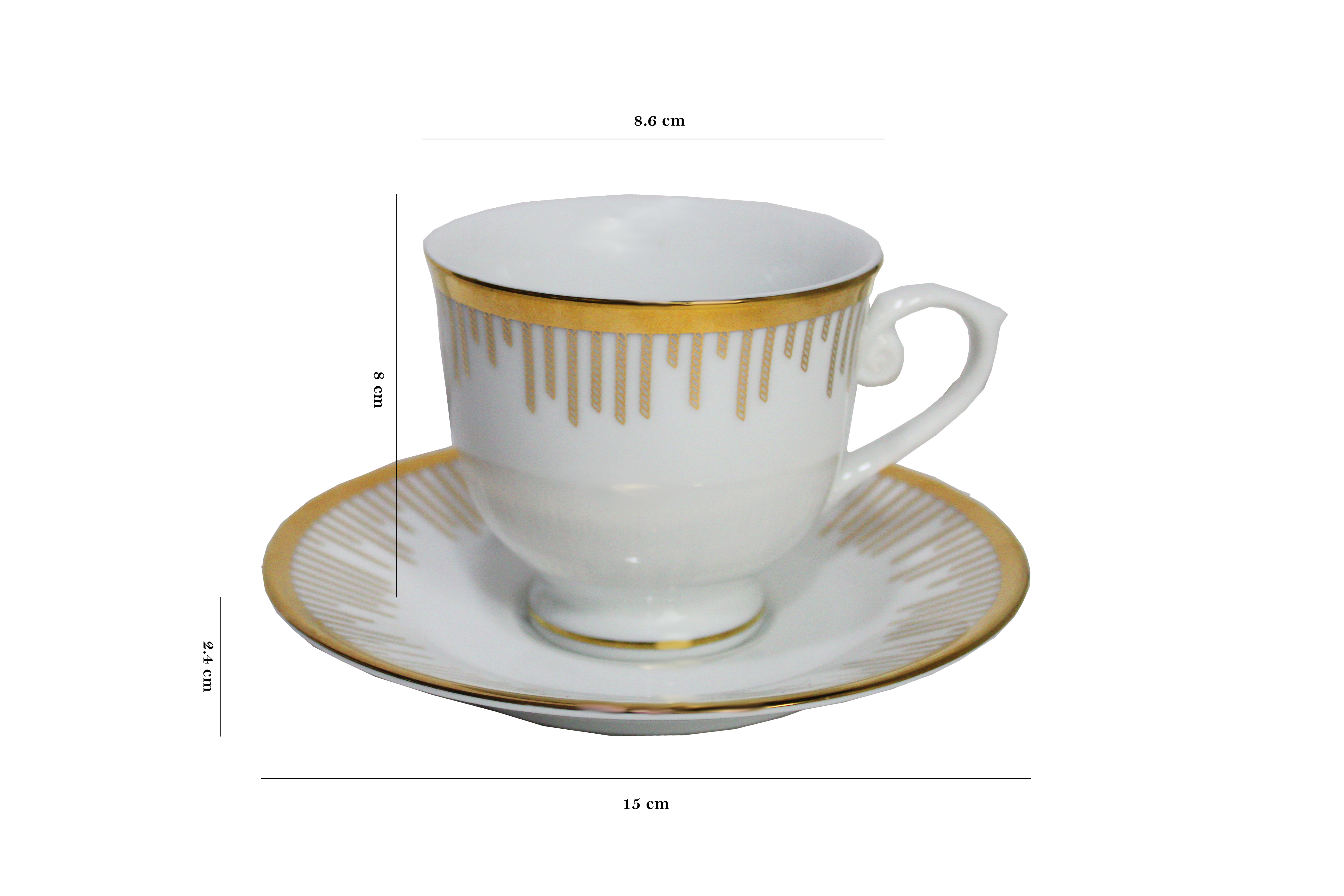Azure by Dankotuwa Kane – 12 Piece Gold Lining Tea Set