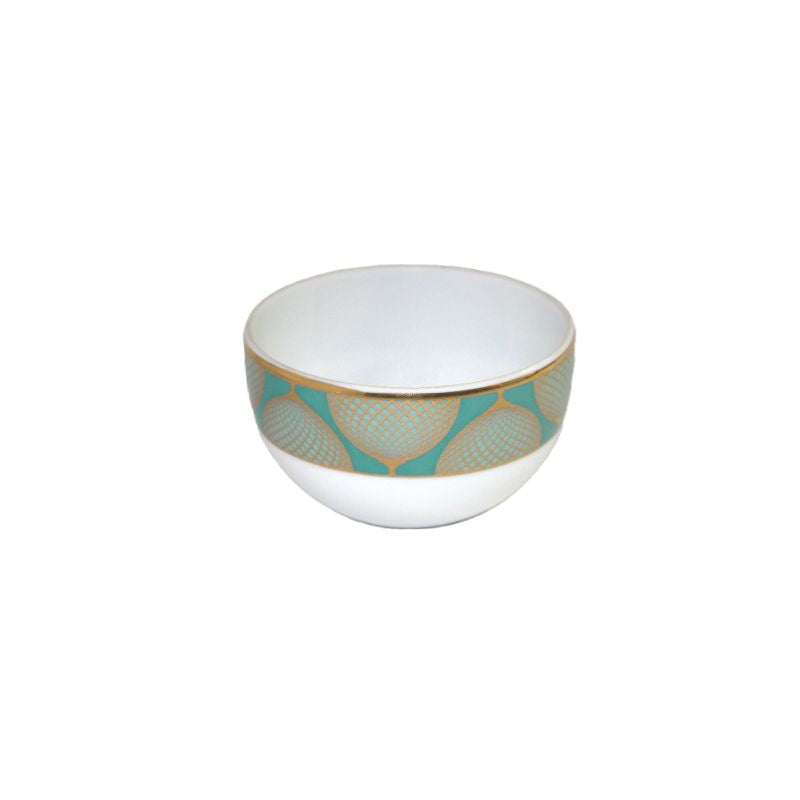 Azure By Dankotuwa Neon Tepal 21-Piece Porcelain Dinner Set - Gold Lining