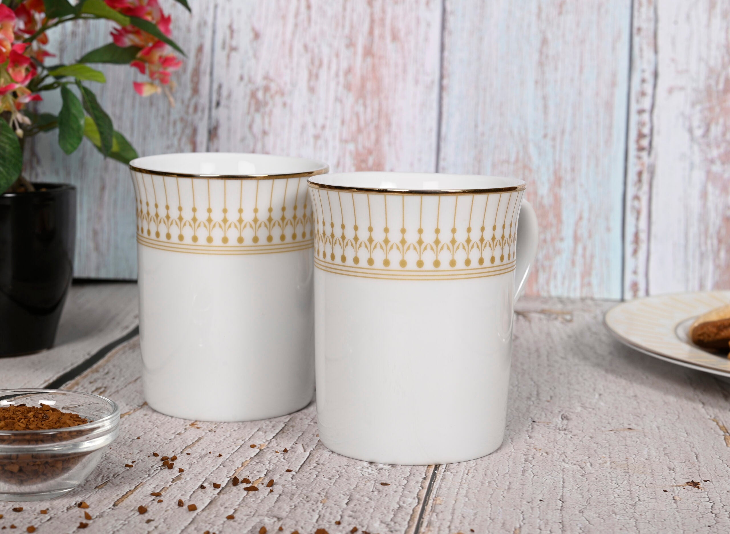 Azure by Dankotuwa Rasalas – Set of 2 Gold Lining Mug Set
