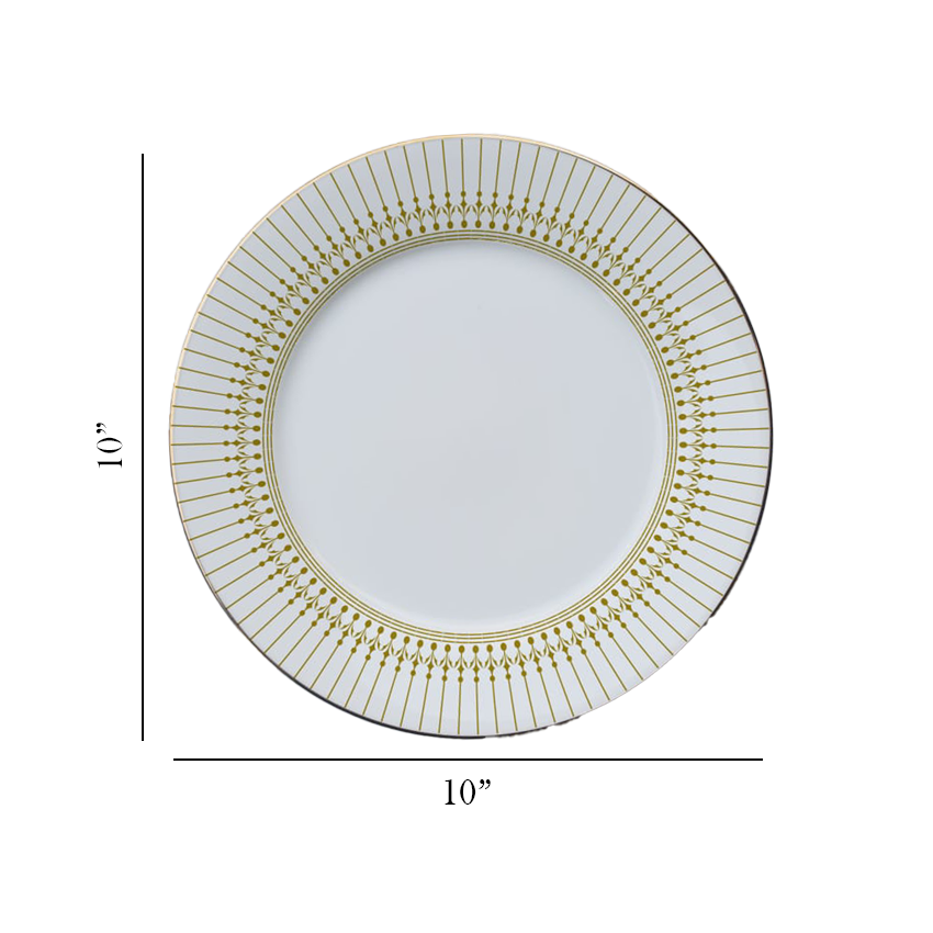 Azure By Dankotuwa Rasalas 21-Piece Porcelain Dinner Set - Gold Lining