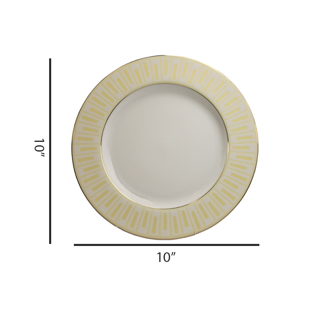 Azure By Dankotuwa Balad 21-Piece Porcelain Dinner Set - Gold Lining