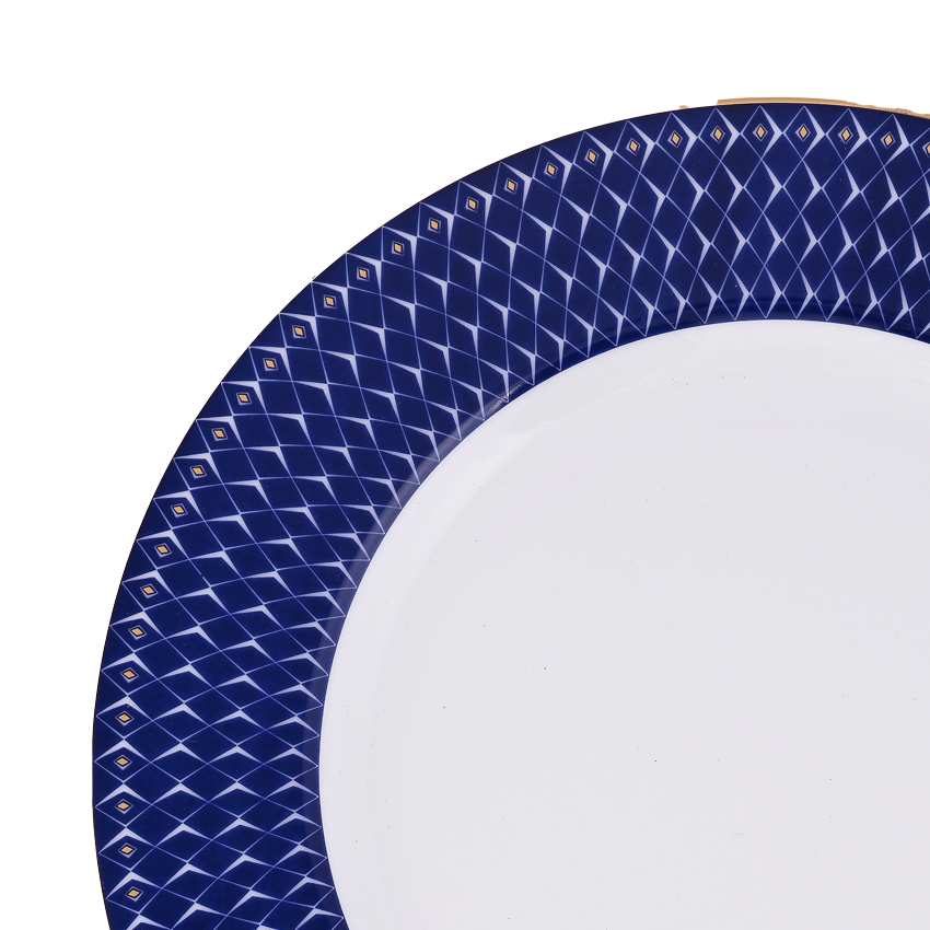 Azure By Dankotuwa Ocean Flore 21-Piece Porcelain Dinner Set - Gold Lining