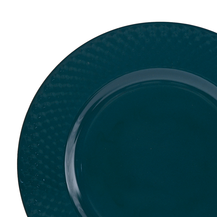 Azure By Dankotuwa Water Drop Dark Green 21-Piece Porcelain Dinner Set - Gold Lining