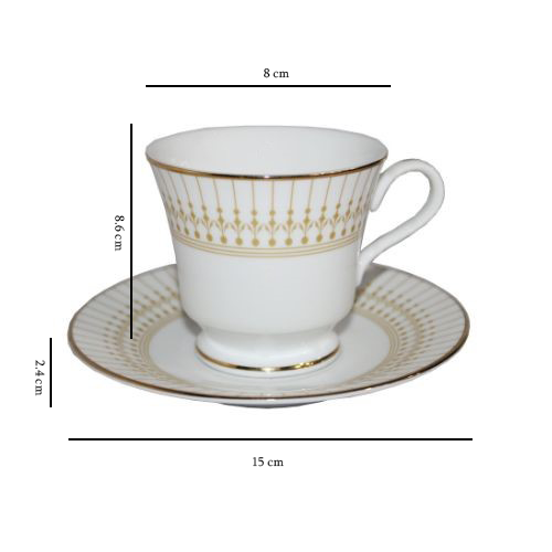 Azure by Dankotuwa Rasalas – 12 Piece Gold Lining Tea Set
