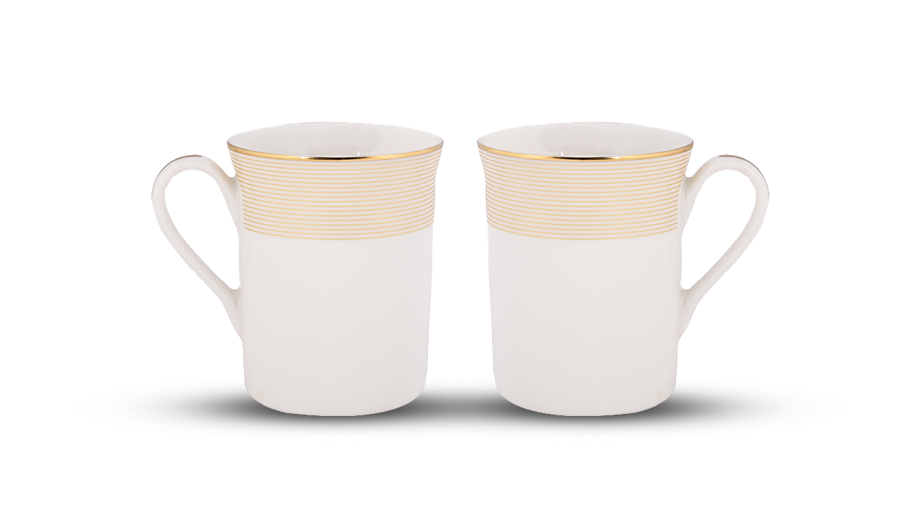 Azure by Dankotuwa Valentino – Set of 2 Gold Lining Mug Set