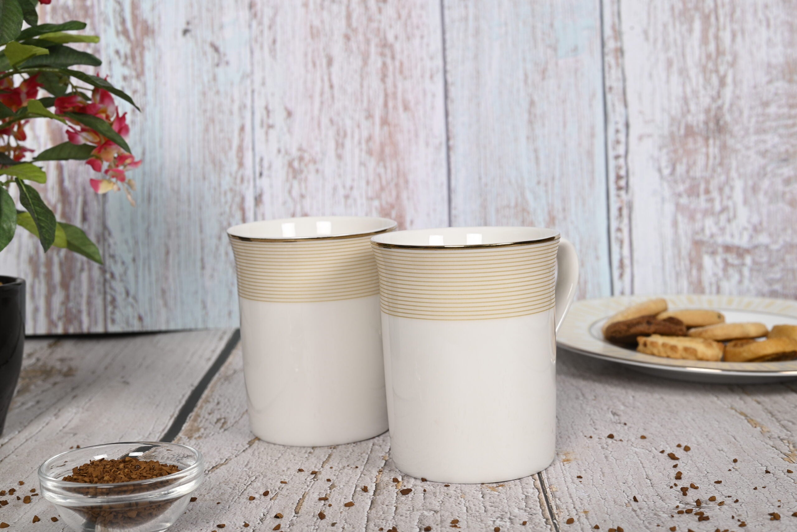 Azure by Dankotuwa Valentino – Set of 2 Gold Lining Mug Set