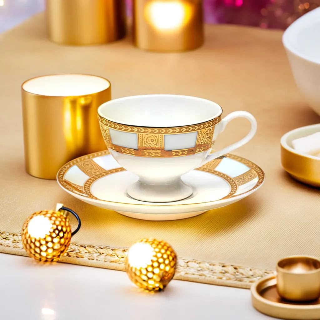 Azure Imperial Gold – 12 Piece Gold Lining Tea Set