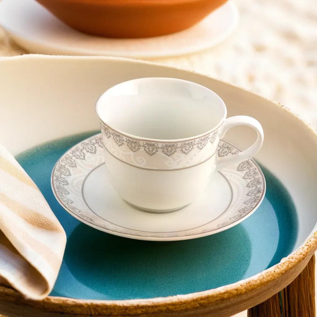 Azure Ivory Bloom – 12-Piece Tea Set