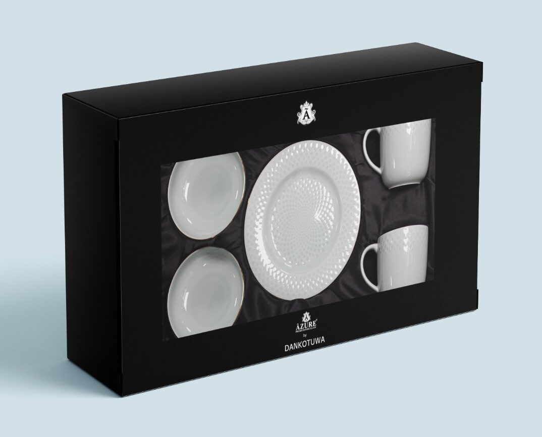 WATER DROP GIFT SET – GREEN | 6-Piece Premium Porcelain Snack Set