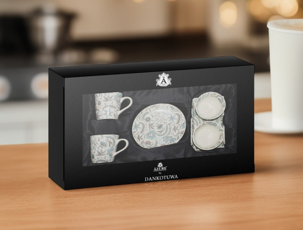 BHUMIJA GIFT SET – SAHIN MING | 7-Piece Premium Stoneware Snack Set