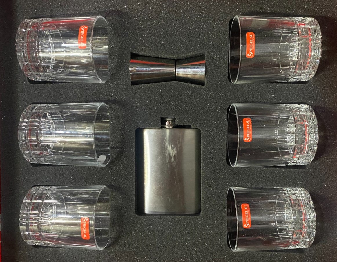 SPIEGELAU BBQ Whisky Gift Set – 8-Piece Premium Crystal Tumblers for Outdoor Entertaining